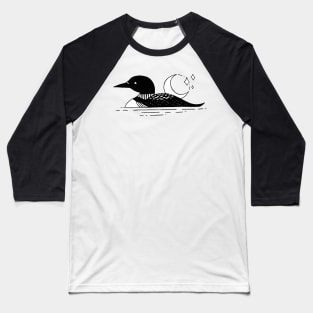 Loon Silhouette Tattoo Baseball T-Shirt